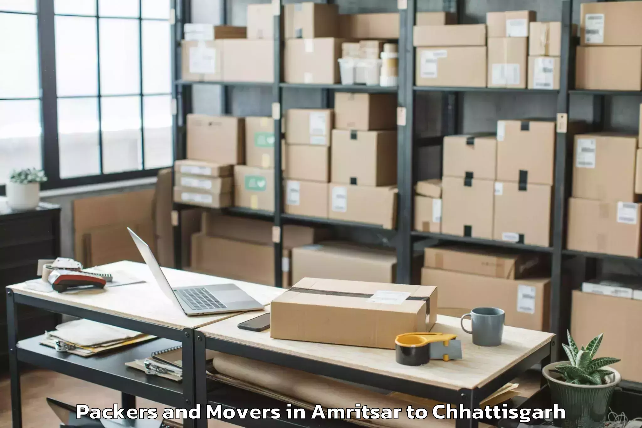 Professional Amritsar to Bhalai Packers And Movers